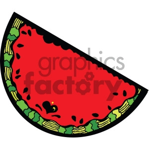 watermelon cartoon with a face