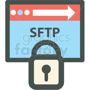 sftp web hosting vector icons