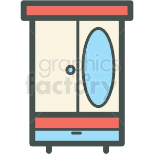 clothing cabinet vector icon