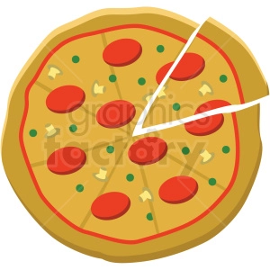 pizza vector flat icon clipart with no background