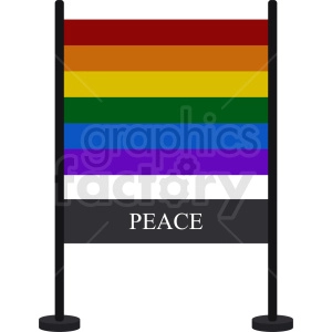 rainbow peace banner