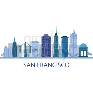 san francisco city skyline vector design