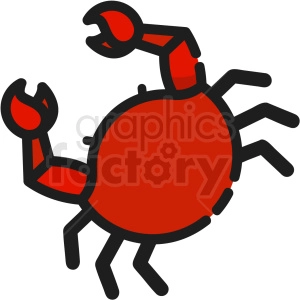 red crab vector clipart