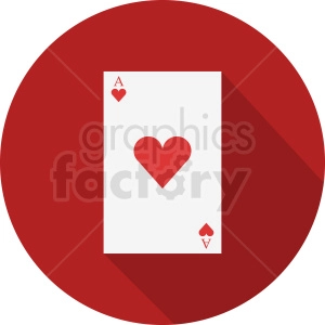 Ace of hearts card vector icon