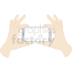 hands taking photo with phone vector clipart no background