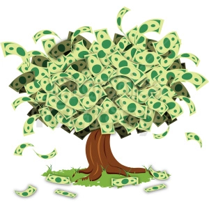 The clipart image shows a cartoon tree with money instead of leaves, which represents the idea of a "money tree." This image is often used to symbolize financial success, cash flow, profit, and business growth. It may also be associated with sales, marketing, and revenue generation.
