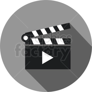 clapperboard play vector icon