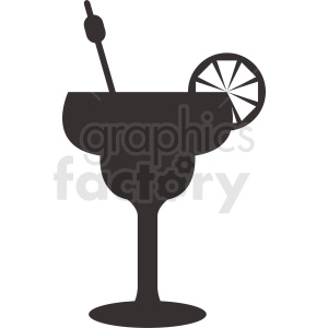 cocktail drink vector silhouette