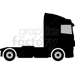 semi truck vector silhouette clipart