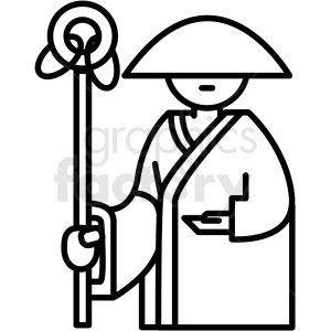 japanese man vector icon