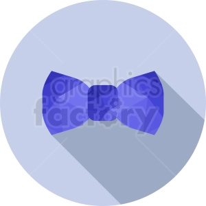 blue bow tie vector clipart on circle background