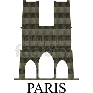 Notre Dame building Paris vector design