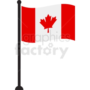 Waving Canada flag clipart