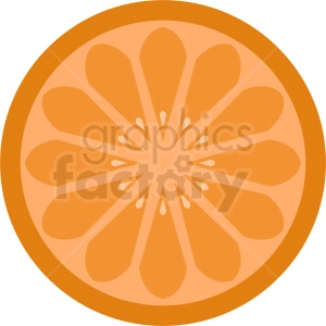 sliced orange vector clipart