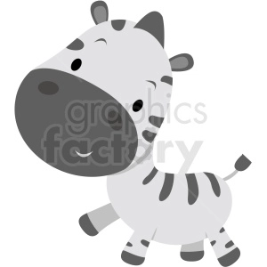 baby cartoon zebra vector clipart