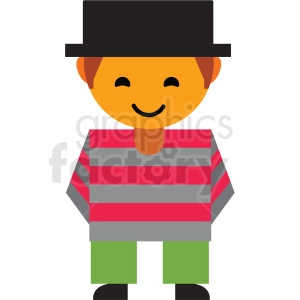 Chile male character icon vector clipart