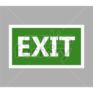 exit sign vector graphics