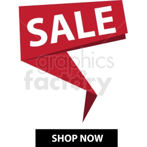 sale shop now notification banner twisted icon vector clipart