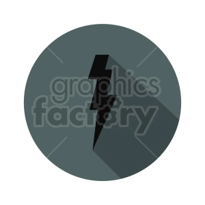 black lightning icon vector clipart