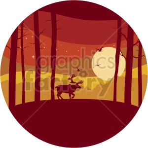 forest vector clipart icon