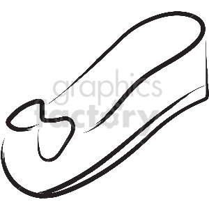 black and white shoe vector clipart