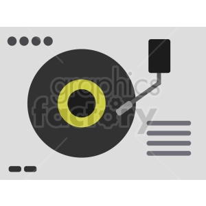 isometric record turn table vector icon clipart 2