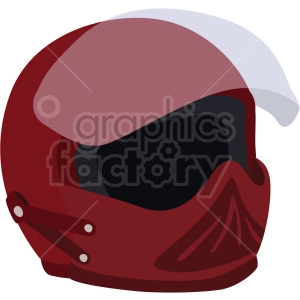red street motorcycle helmet vector clipart
