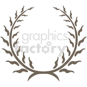 ripple laurel wreath design vector clipart