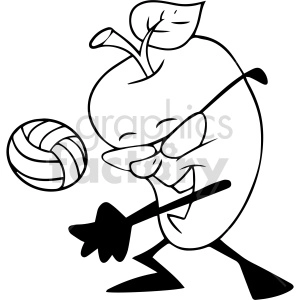 volleyball player clipart black and white fish