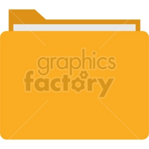 The clipart image shows a flat vector icon of a business folder, commonly used to store and organize documents. The folder is depicted as closed with a tab on the top indicating that it can be opened. It is a simple and minimalist representation of a folder commonly associated with business or professional use.
