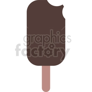 ice cream with bite taken vector clipart