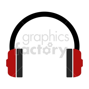 silhouette music headphones vector icon