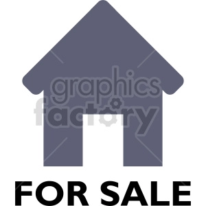 house for sale vector clipart