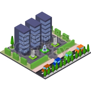 skyscrappers isometric vector image