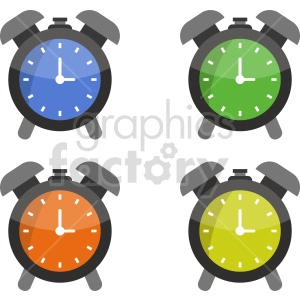 alarm clock bundle vector graphic