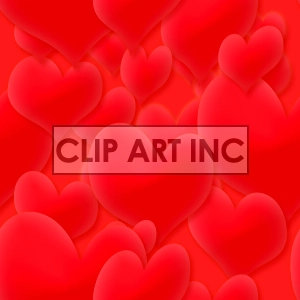 Romantic Red Hearts Background