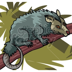 possums clipart house