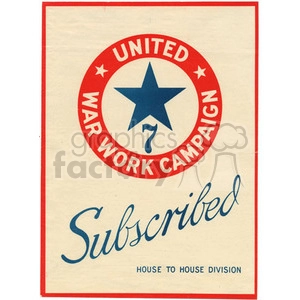 United War Work Campaign Subscribed Poster