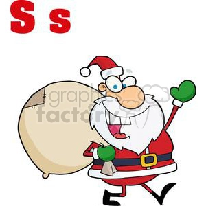 Alphabet Letter S as in Santa Clause