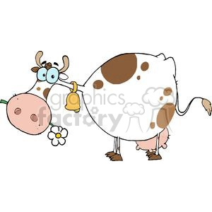 Funny Cartoon Cow Image - Comical Farm Animal