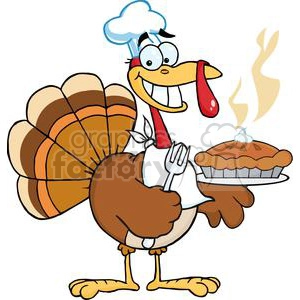 3528-Happy-Turkey-Chef-With-Pie