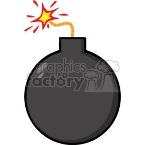A clipart image of a black bomb with a lit fuse, suggesting imminent explosion.