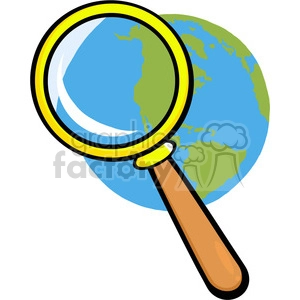 Funny Earth Examination - Magnifying Glass and Globe
