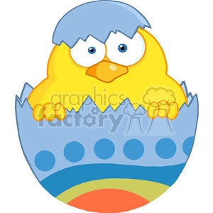 Royalty-Free-RF-Copyright-Safe-Surprise-Yellow-Chick-Peeking-Out-Of-An-Easter-Egg