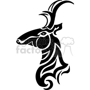 Stylized Deer Head Tattoo Design