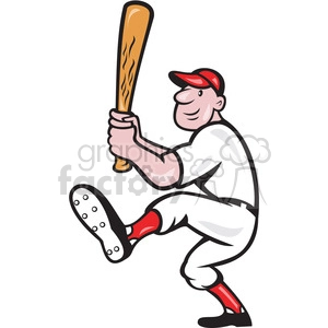 baseball player batting front kick