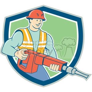 construction worker jackhammer carry SHIELD
