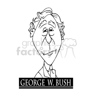 george w bush black white