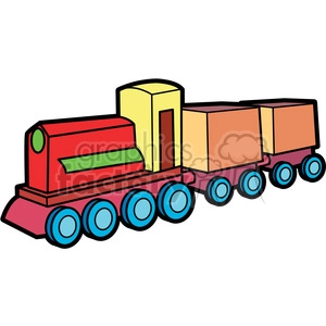 wooden train illustration graphic