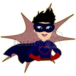 Superhero boy with Cape cartoon character vector image